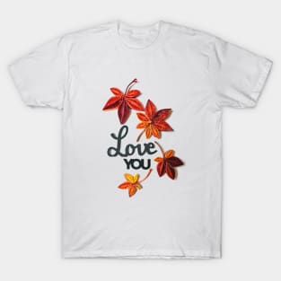 Printed paper Quilling maple leaf card T-Shirt